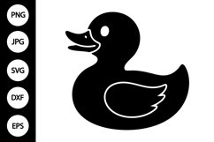 Rubber Duck Silhouette SVG Product Image 1
