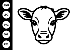 Calf Head SVG, Calf Head Silhouette SVG Product Image 1