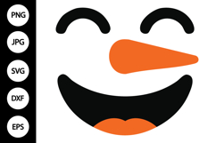 Snowman Face SVG Product Image 1