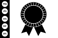 Award Ribbon Silhouette SVG Product Image 1
