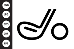 Golf Club &amp; Ball SVG Product Image 1