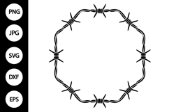 Barbed Wire SVG, Barbed Wire Hexagon SVG Product Image 1