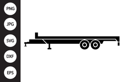 Flatbed Trailer SVG Product Image 1