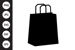 Paper Bag Silhouette SVG Product Image 1