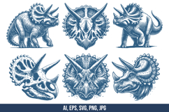 Triceratops Vector SVG Bundle Product Image 1