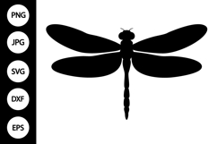 Dragonfly Silhouette SVG Product Image 1