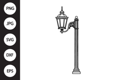 City Street Lantern SVG Product Image 1