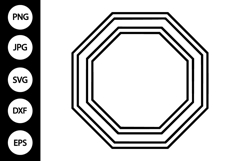 Octagon Double Frame SVG Product Image 1