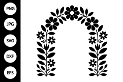 Arch Floral Frame SVG Product Image 1