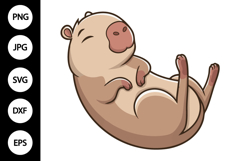 Cute Capybara SVG, Capybara Clipart Product Image 1