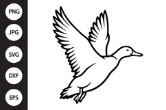 Flying Mallard Duck SVG Product Image 1
