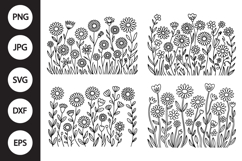Meadow Flower SVG, Meadow Flower Clipart Product Image 1