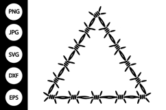 Barbed Wire Triangle SVG, Barbed Wire SVG Product Image 1