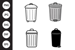 Trash Can SVG, Trash Can Clipart Product Image 1