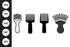 Afro Comb SVG, Afro Comb Clipart Product Image 1