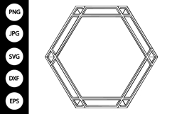 Hexagon Double Frame SVG Product Image 1