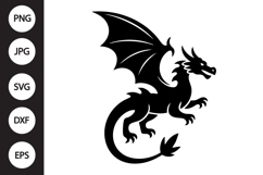 Dragon Silhouette SVG Product Image 1