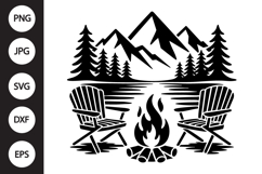 Campfire Chairs SVG Product Image 1
