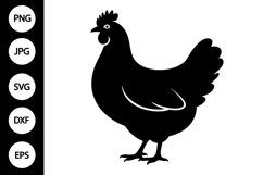 Chicken Silhouette SVG Product Image 1