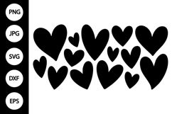 Hearts Silhouette SVG Product Image 1