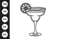 Tropical Cocktail Glass SVG Product Image 1