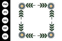 Floral Frame SVG Product Image 1