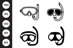 Diving Mask SVG, Diving Mask Clipart Product Image 1