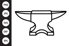 Anvil Outline SVG, Coloring Page Product Image 1