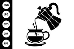 Pouring Coffee SVG Product Image 1