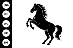 Rearing Horse Silhouette SVG Product Image 1