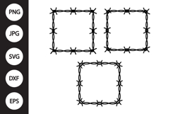 Barbed Wire Square SVG, Barbed Wire Square Clipart Product Image 1
