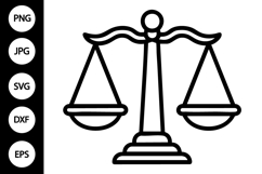 Scale of Justice SVG Product Image 1