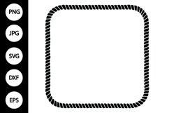 Silhouette Rope Frame Border SVG Product Image 1