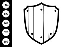 Wooden Shield SVG Product Image 1