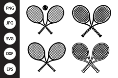 Crossed Tennis Rackets SVG, Crossed Tennis Rackets Clipart Product Image 1