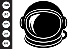 Astronaut Helmet Silhouette SVG Product Image 1