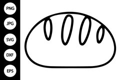 Outline Bread SVG, Coloring Page Product Image 1