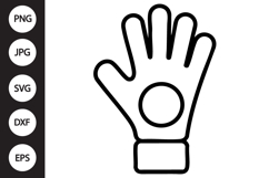 Goalkeeper Glove Outline SVG Product Image 1
