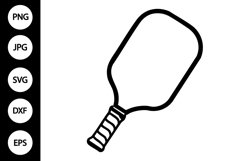 Outline Pickleball Racket SVG, Coloring Page Product Image 1