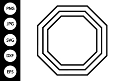 Octagon Double Frame SVG Product Image 1