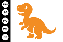 Cute Baby Dinosaur SVG Product Image 1