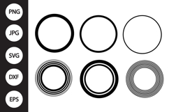 Circle Frame SVG, Circle Frame Clipart Product Image 1