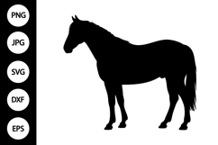 Standing Horse Silhouette SVG Product Image 1