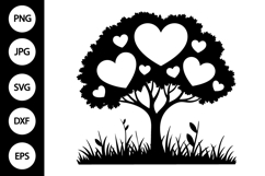 Family Tree with Hearts SVG Product Image 1