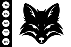 Fox Head Silhouette SVG Product Image 1