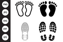 Footprint and Shoe Prints SVG Product Image 1