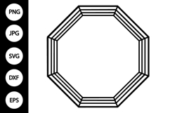 Octagon Double Frame SVG Product Image 1