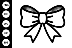 Ribbon Bow Outline SVG, Coloring Page Product Image 1