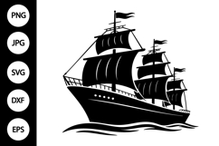 Ship Silhouette SVG Product Image 1
