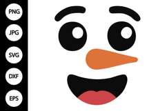 Snowman Face SVG Product Image 1